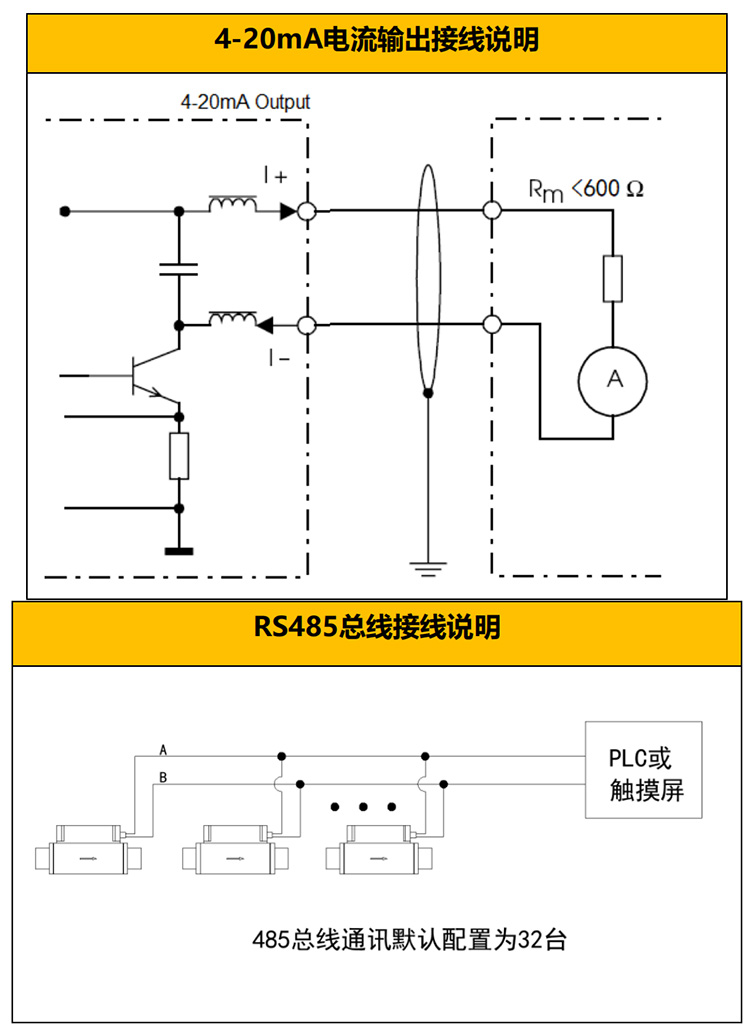 微型熱式氣體質量流量計接線圖